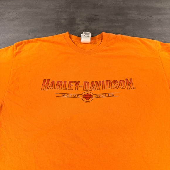 Vintage Harley-Davidson T-Shirt Mens XL Orange Alamo City San Antonio Texas USA - Picture 9 of 10